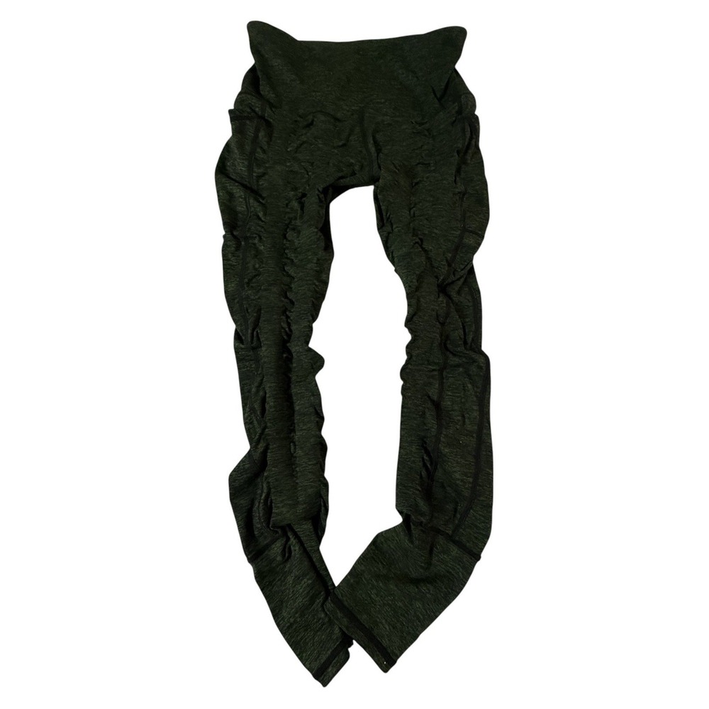 Sweetflexx Heather Green High Rise Pockets Full Length Resistance Leggings - 8